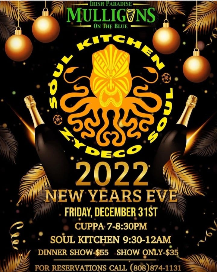 Maui New Years Party NYE 2021 Mulligans Irish Pub