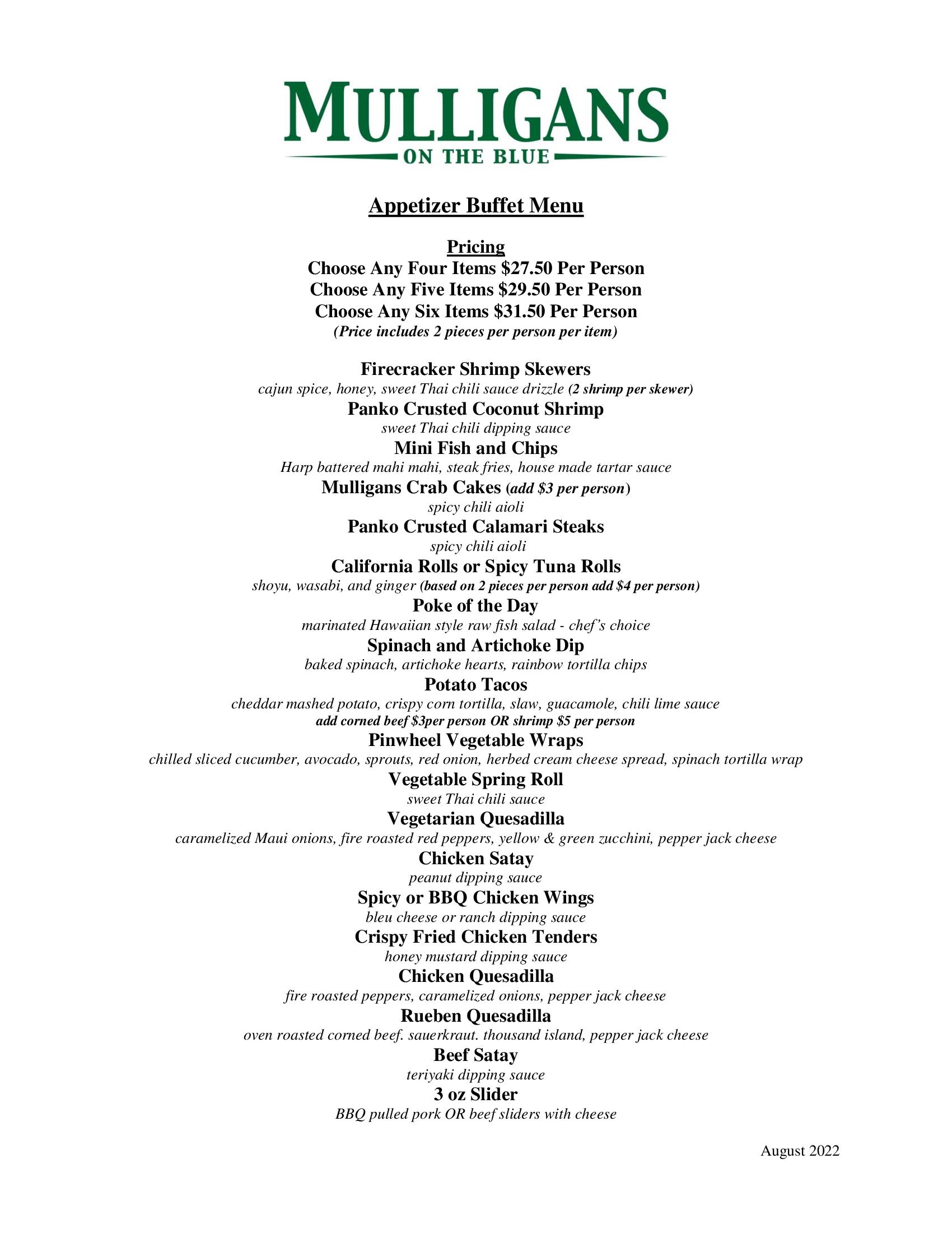 Mulligans Maui weddings and catering